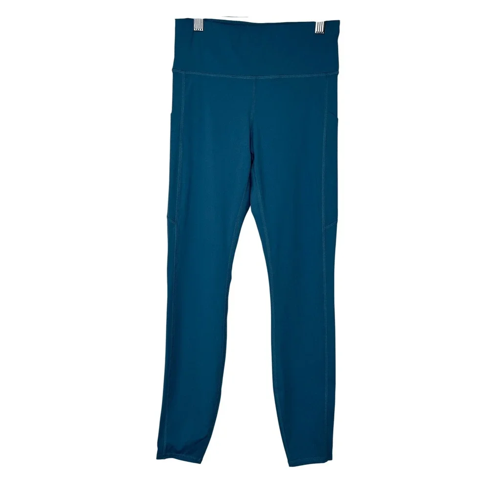 Vuori Stride Pocket Legging XS Teal Blue High Rise 7/8 Activewear VW429